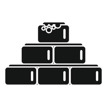 Podium with camera icon in flat style vector