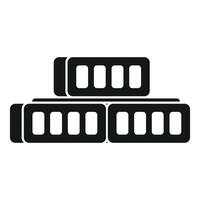 Stack of modern books icon vector