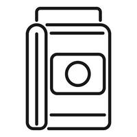 Outline icon of a camera film roll vector