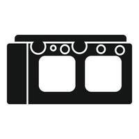 doble horno cocina aparato icono vector