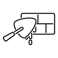 Window cleaning icon with squeegee and drips vector