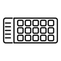 negro y blanco teclado icono ilustración vector