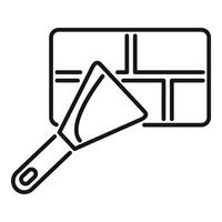 icon of a scraper and paint swatches vector