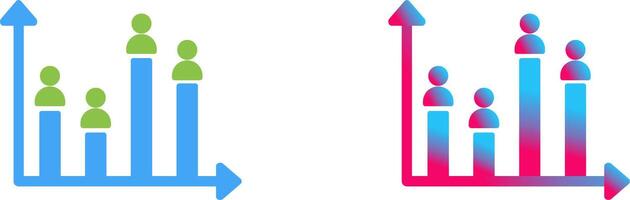 Candidate Graph Icon Design vector