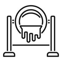 Outline icon of basketball hoop vector