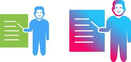 Unique Male Presenter Icon Design vector
