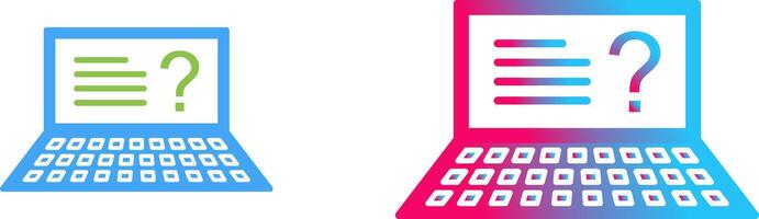 Unique Online Exam Icon Design vector