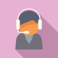 Customer service icon with headset vector