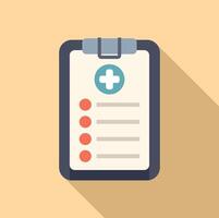 Medical clipboard icon on warm background vector