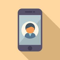 Modern smartphone with user profile icon vector