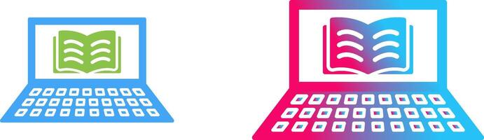 Unique Online Books Icon Design vector