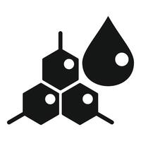 Molecular structure and water droplet icon vector