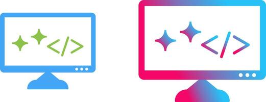 Unique Clean Code Icon Design vector