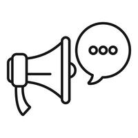 Megaphone and speech bubble icon vector