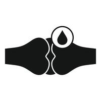 Conservation concept with water droplet and hands vector