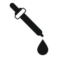 Dropper bottle icon with droplet vector