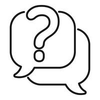 Chat bubble question mark icon vector