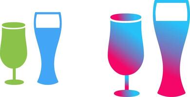 Unique Beer Glasses Icon Design vector