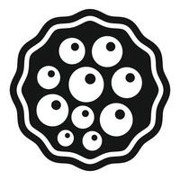 Black and white symmetrical circular pattern with concentric circles and dots vector