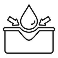 Envelope with water drop and arrows icon vector