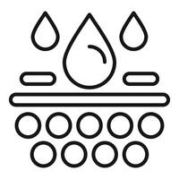 Water drop and absorption icon vector