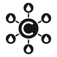 circular agua ciclo infografía icono ilustración con gotas. flechas vector