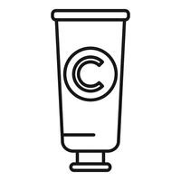 Copyright protection cream tube icon vector