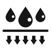 Waterproof and water repellent surface icon vector