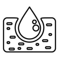 Water drop line icon on white background vector