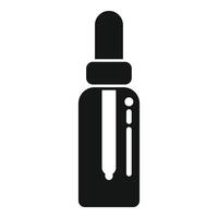 Black silhouette of dropper bottle vector