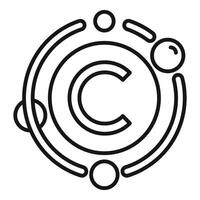 Abstract circular copyright symbol design vector