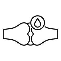 Handwashing symbol with water drop vector