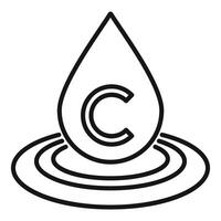 Water drop with letter c logo design vector