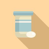 Flat design icon of medical pill bottle vector