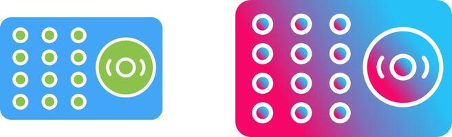 Unique Ring Alarm Icon Design vector