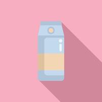 Flat design illustration of a milk carton vector