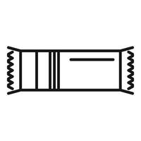 Black and white candy wrapper icon vector