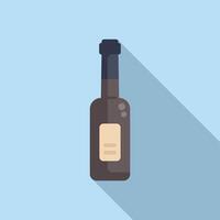 Flat design icon of a beer bottle vector