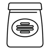 Outline illustration of a sealed food jar vector