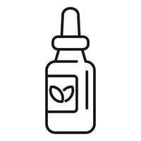 Essential oil dropper bottle line art vector