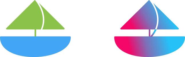 Small Yacht Icon Design vector