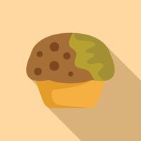 Flat design illustration of a muffin vector