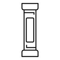 Minimalist line drawing of a column vector