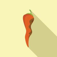 Flat illustration of red chili pepper vector