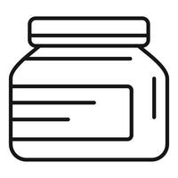 Outline illustration of blank label jar vector