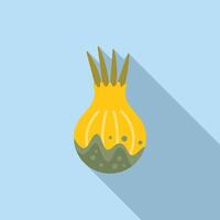 Flat design illustration of a pineapple vector