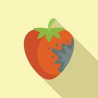 illustration of a strawberry with bite mark vector