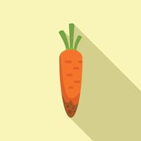 Flat design illustration of orange carrot vector