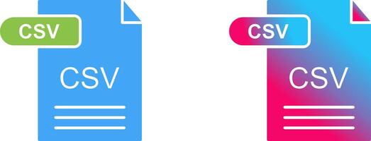 CSV Icon Design vector