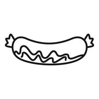 Hand drawn hot dog illustration vector